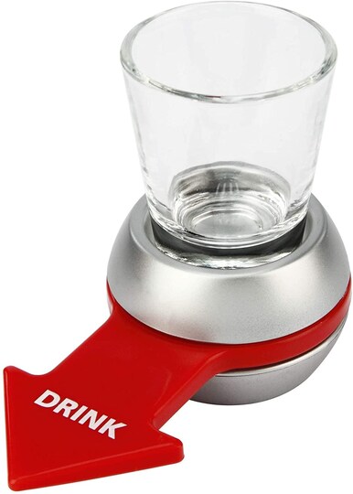 UT Brands; Spin the Shot | Adult Party Drinking Game | Includes 2oz Shot Glass; Category:Bar Glasses; Image:1